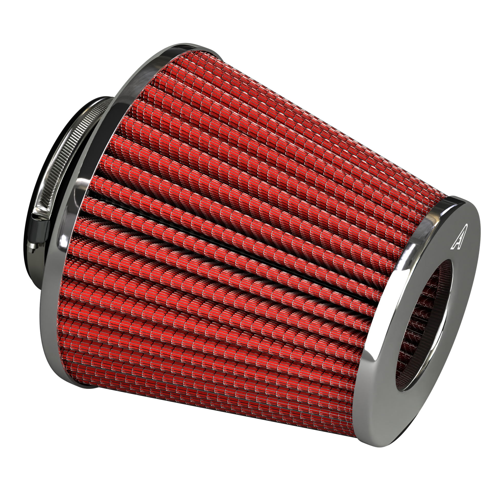 Twin Cone Air Filter - Red  Auto Silicone Hoses   