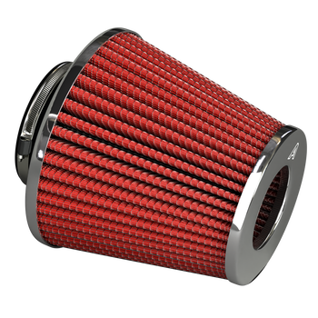 Twin Cone Air Filter - Red  Auto Silicone Hoses   