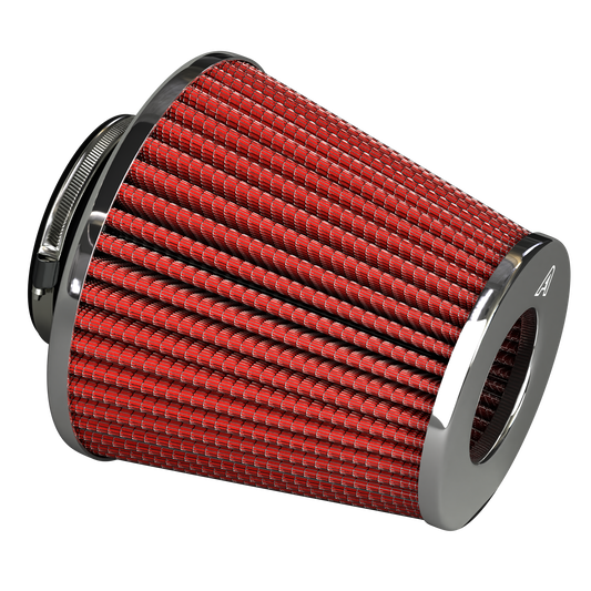 Twin Cone Air Filter - Red  Auto Silicone Hoses   