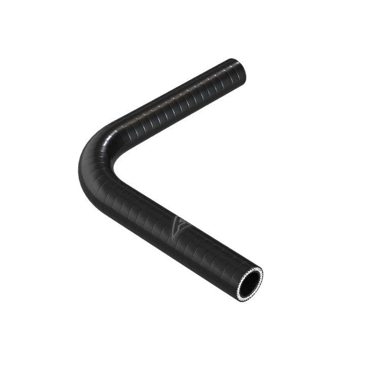 90 Degree Reducing Black Silicone Elbow Hose Silicone Hose Auto Silicone Hoses 22mm To 19mm Black