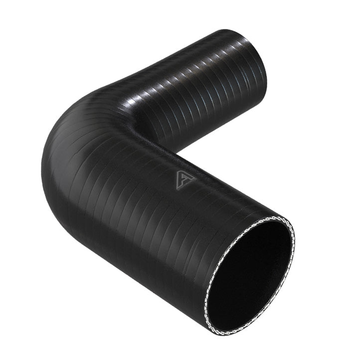 90 Degree Reducing Black Silicone Elbow Hose Motor Vehicle Engine Parts Auto Silicone Hoses 102mm To 76mm Black 