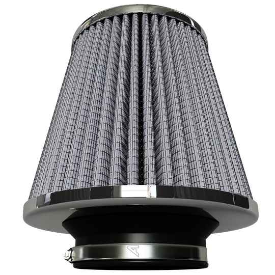 Twin Cone Performance Air Filter  Auto Silicone Hoses Grey  