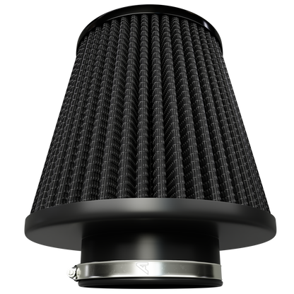 Twin Cone Performance Air Filter  Auto Silicone Hoses Black  