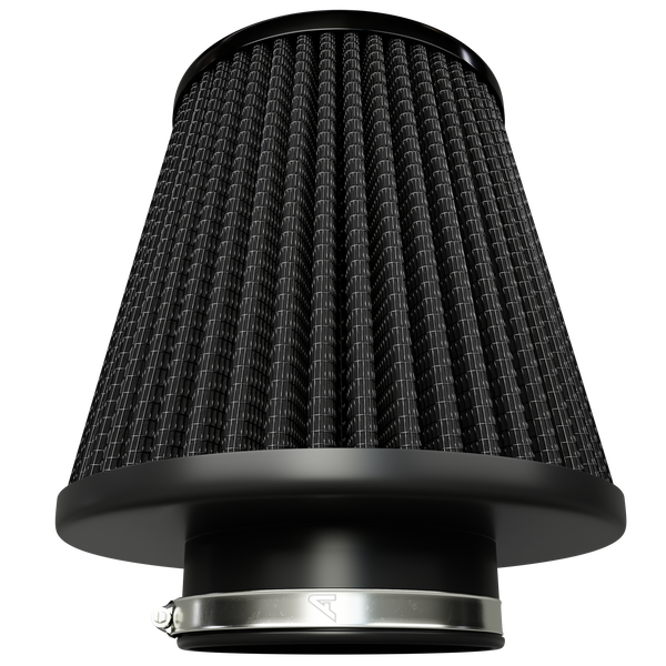 Twin Cone Performance Air Filter  Auto Silicone Hoses Black  